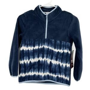 Seven Oaks Children's 1/4 Zip Fleece Pull Over Sweatshirt in Blue Size 6/7